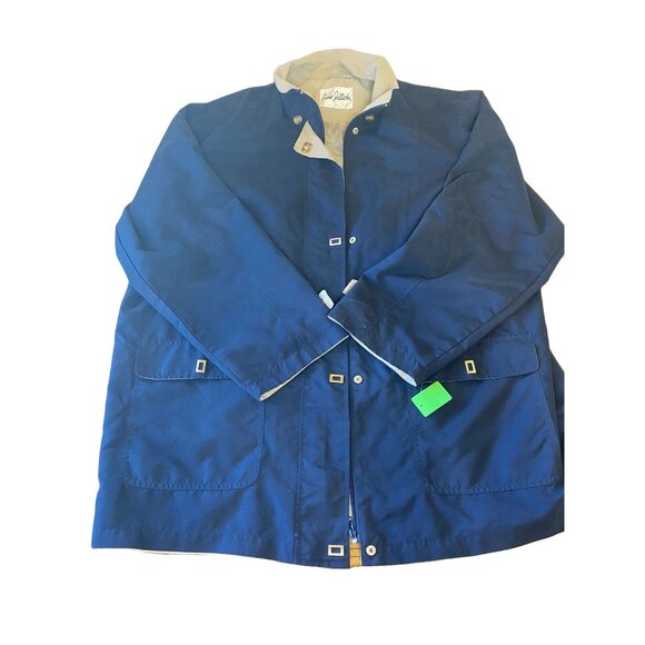 Enna Jetticks Womens Blue Lightweight Jacket With Beige Lining Button & Snap Clo - Picture 1 of 5
